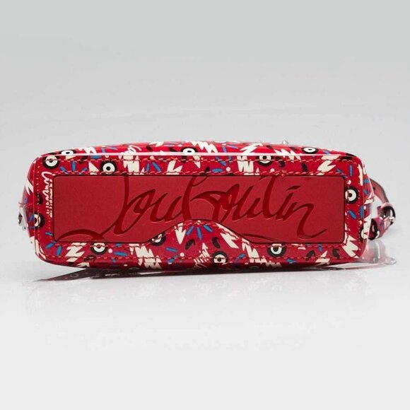 Christian Louboutin Red Patent Leather North/South Ginzana Cabata Mini Tote Bag - Picture 5 of 13